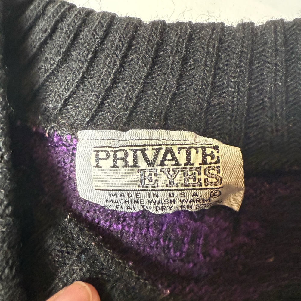 Vintage Private Eyes Sheep Sweater - Picture 3 of 5